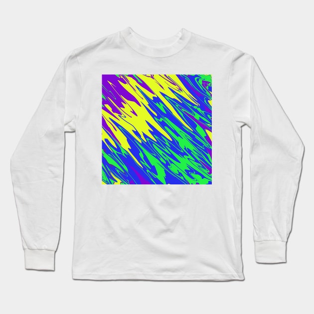 Spray Paint Mardi Gras Blue Long Sleeve T-Shirt by BlakCircleGirl